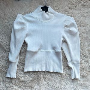 Free People Puff Sleeve Turtleneck Top - M